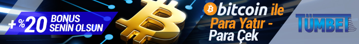 tumbet bitcoin ile yatırımlarınıza %20 bitcoin yatırım bonusu vermektedir.